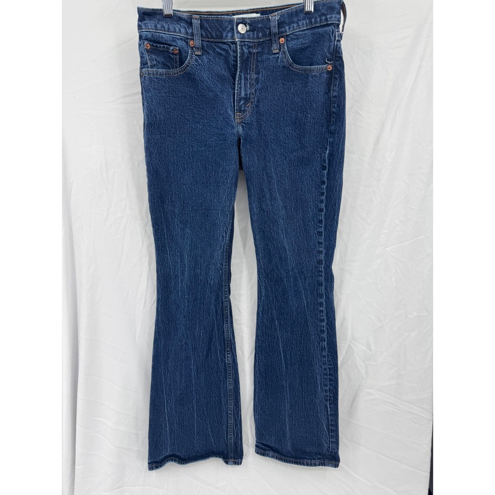 Abercrombie & Fitch Bootcut Jeans Women 28 Short Dark Wash Mid Rise Stretch